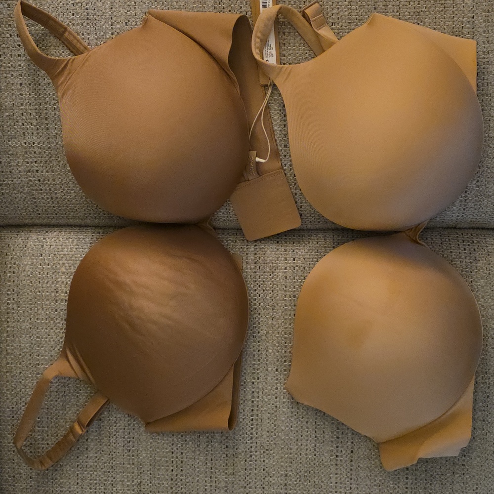 SKIMS Ultimate Padded Plunge Pushup Push Up Teardrop Bras Nude & Sienna 38D NWT